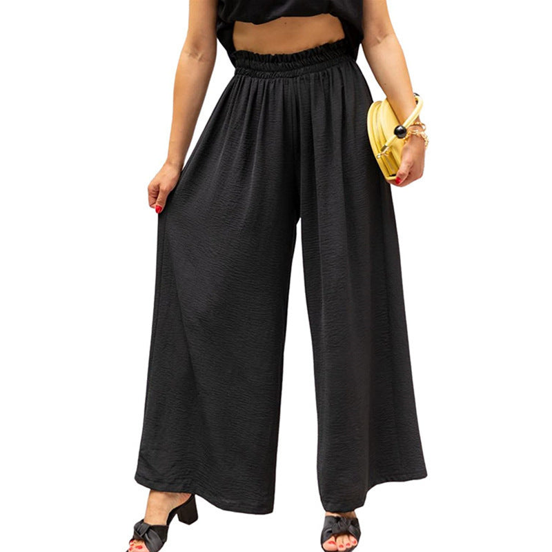 Pantalons à jambes larges avec taille élastique pour femmes Chic und Stil