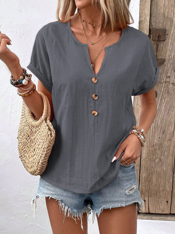 Blouse décontractée pour femmes avec patte de boutonnage Chic und Stil