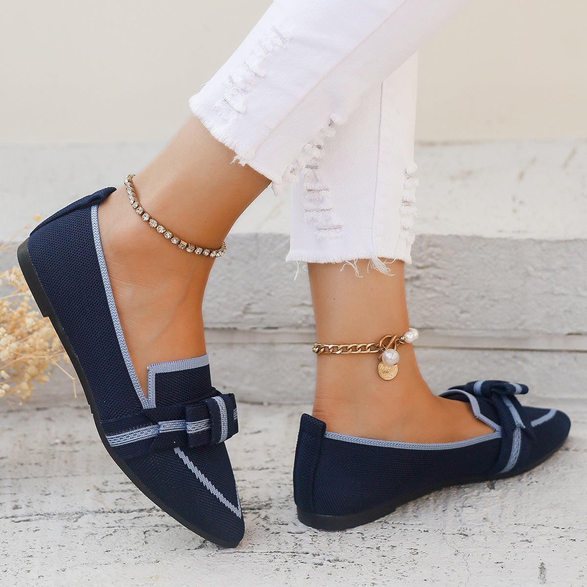 Dames Ballerines Élégantes Bout Pointu Chic und Stil
