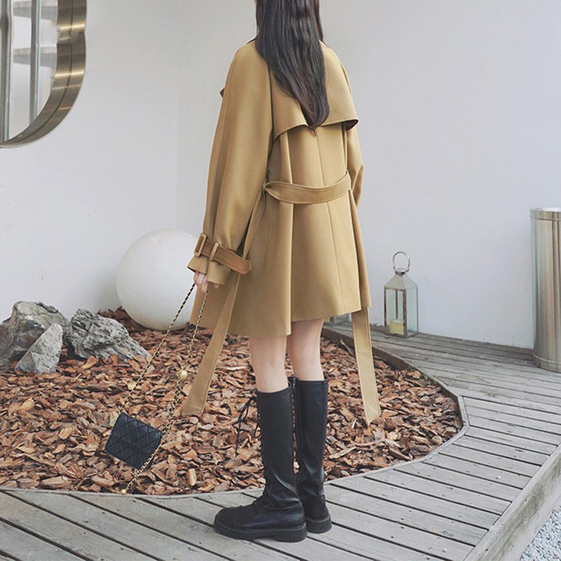 Manteau trench oversized pour femmes à double boutonnage Chic und Stil