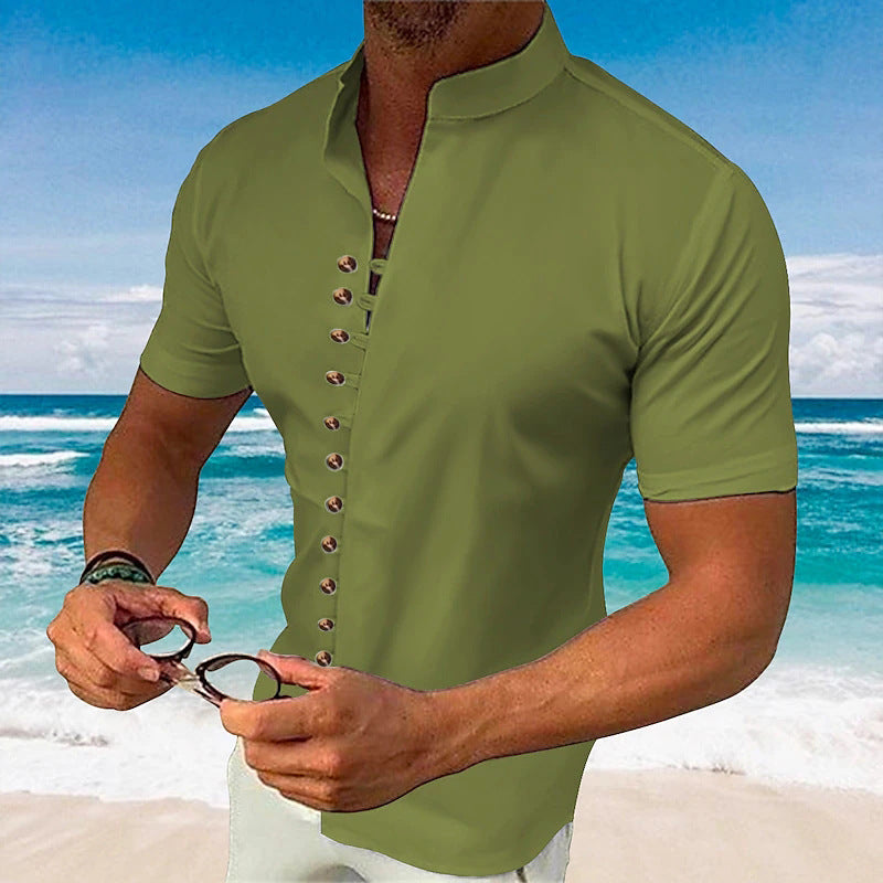 Chemise à col mandarin pour hommes Chic und Stil