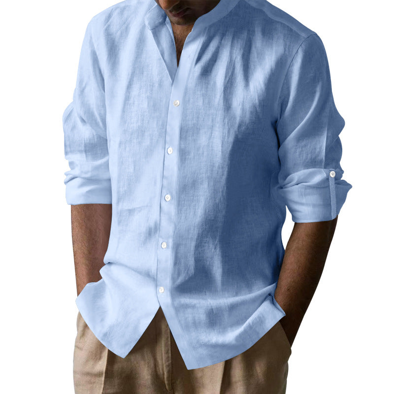 Chemise à manches longues décontractée pour hommes au style moderne avec design à boutons Chic und Stil