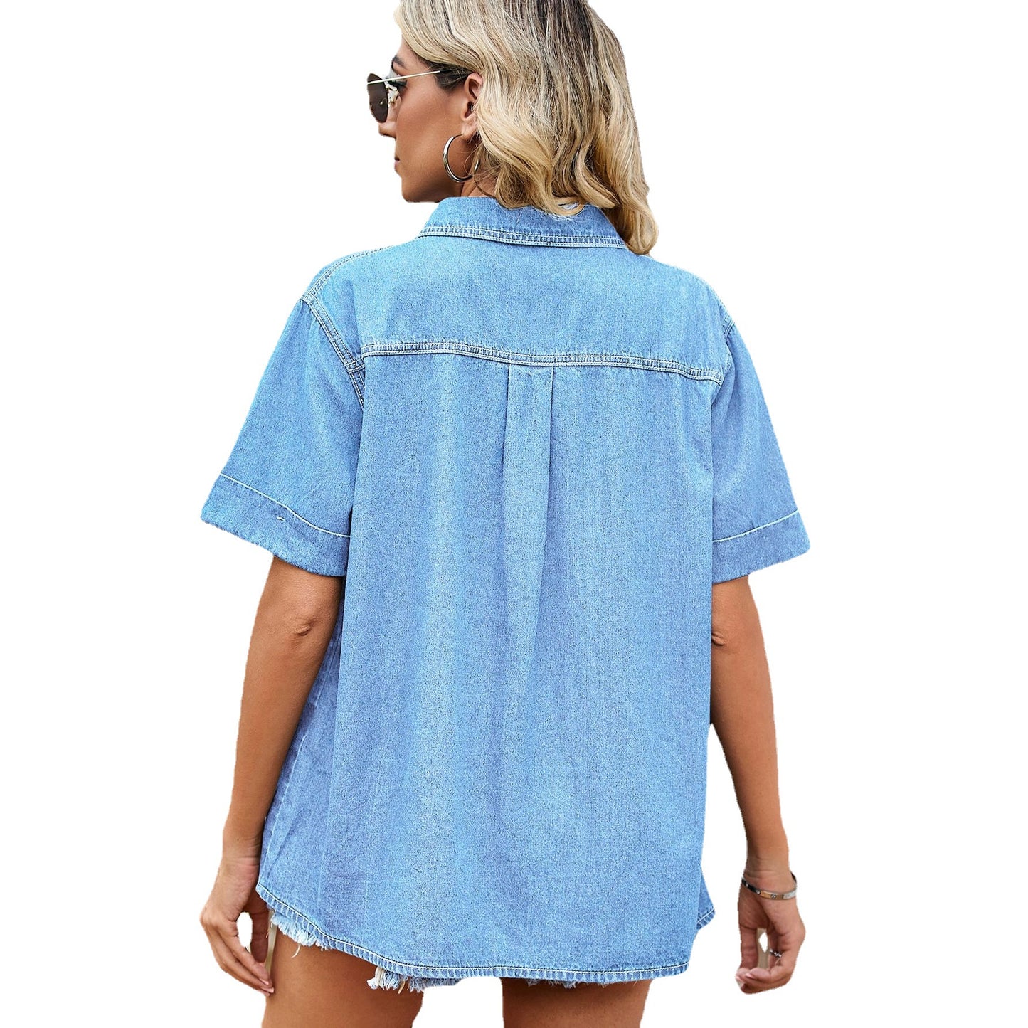 Chic and Stylish Women's Casual Denim Shirt