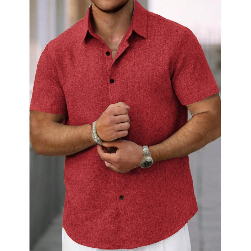 Chemise à manches courtes pour hommes en tissu texturé Chic und Stil