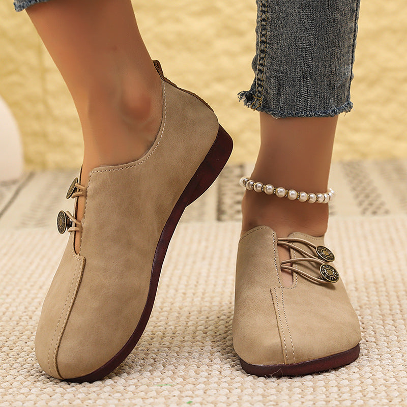 Chaussures à enfiler lacées en daim pour femmes Chic und Stil
