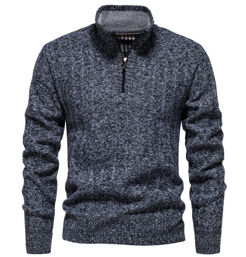 Pull homme avec col montant et fermeture éclair Chic und Stil
