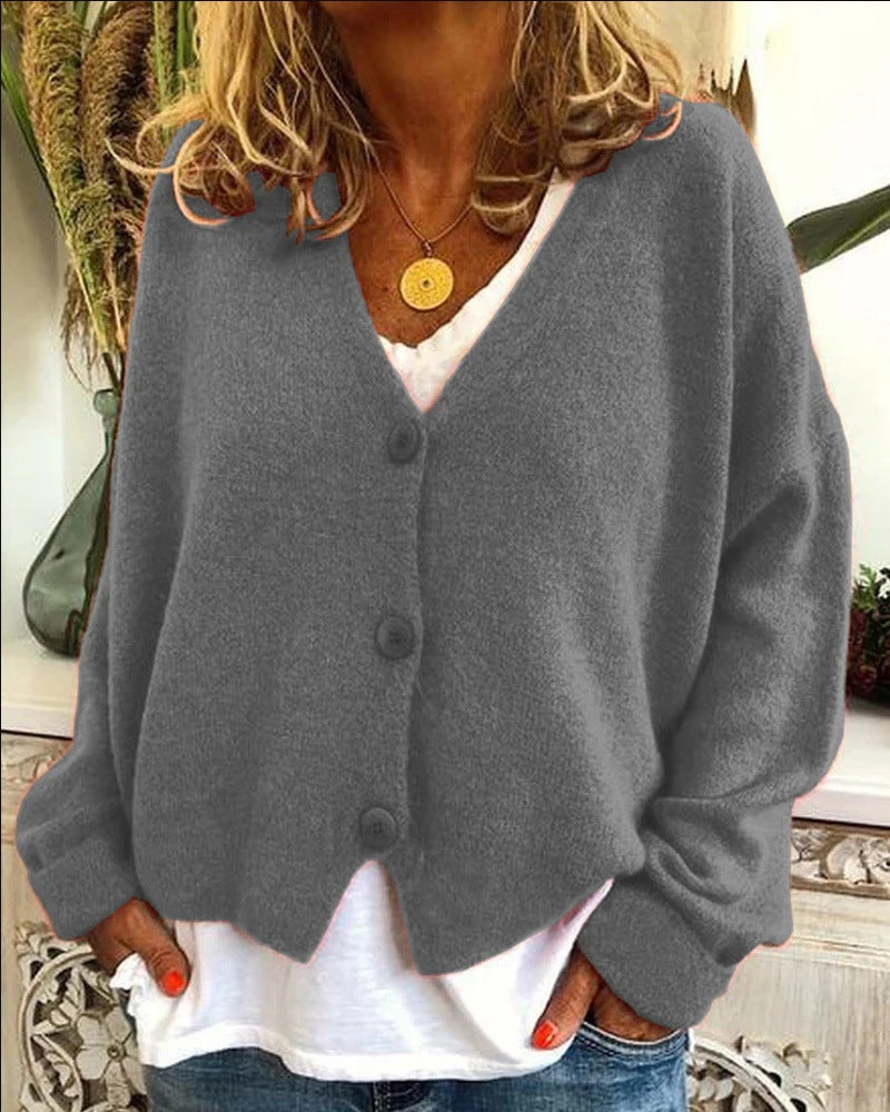 Cardigan en tricot décontracté pour femmes avec design ouvert et fermeture à bouton Chic und Stil