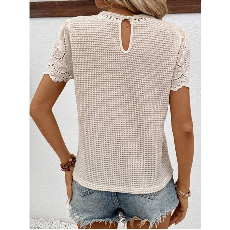 Blouse avec détail en crochet pour femmes Chic und Stil