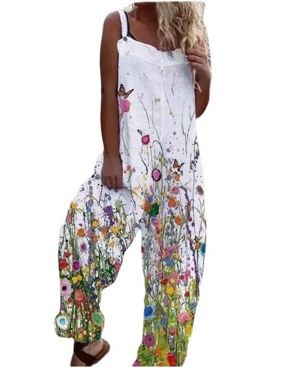 Combinaison artistique à imprimé floral pour femmes Chic und Stil