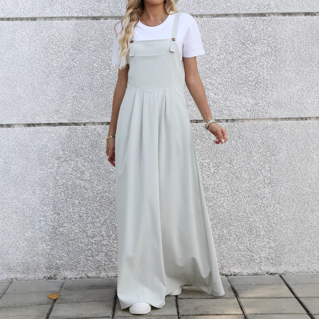 Robe maxi en denim ajustable pour femmes Chic und Stil