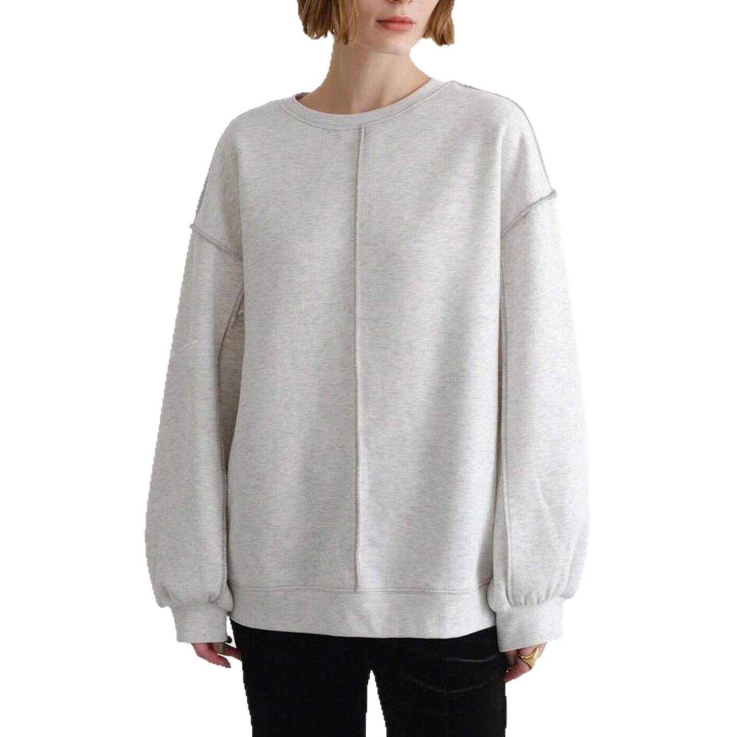 Pull femme décontracté avec une coupe ample et des manches en forme de ballon Chic und Stil