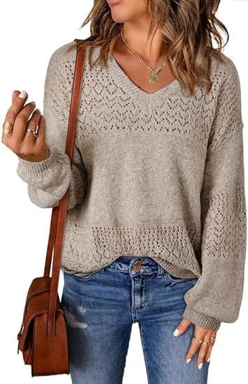 Pull en tricot aérien pour femmes Chic und Stil