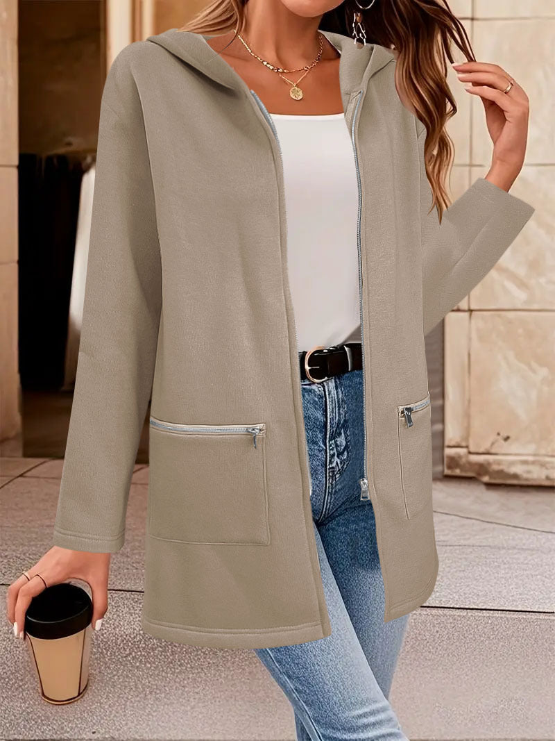 Dame veste de transition en tissu léger avec poches zippées pratiques Chic und Stil