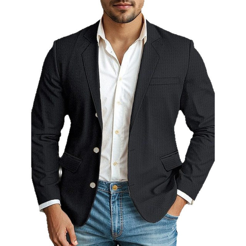 Blazer élégant pour hommes avec un design texturé et des poches pratiques Chic und Stil