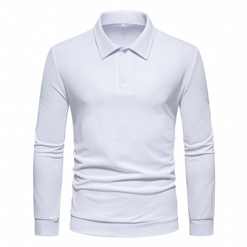 Chemise polo à manches longues pour hommes en tissu respirant avec des détails de boutons modernes Chic und Stil