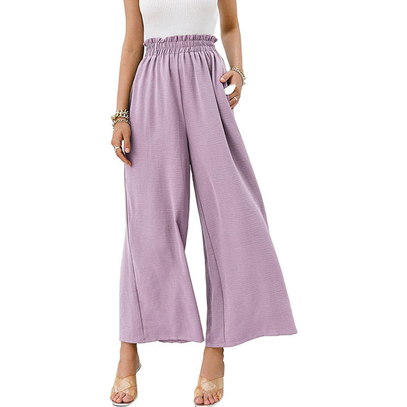 Pantalons à jambes larges avec taille élastique pour femmes Chic und Stil
