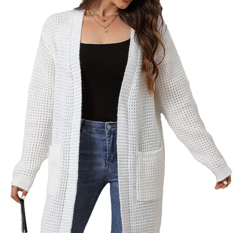 Cardigan en tricot pour femmes avec poches fixées et coupe décontractée Chic und Stil