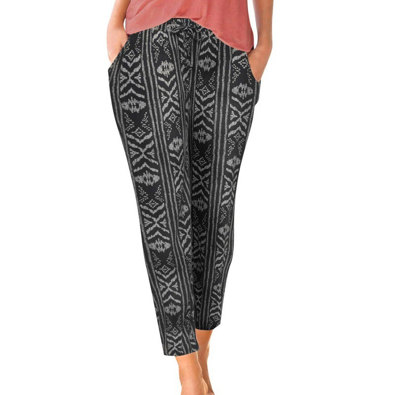 Pantalon de loisirs fleuri pour femmes Chic und Stil
