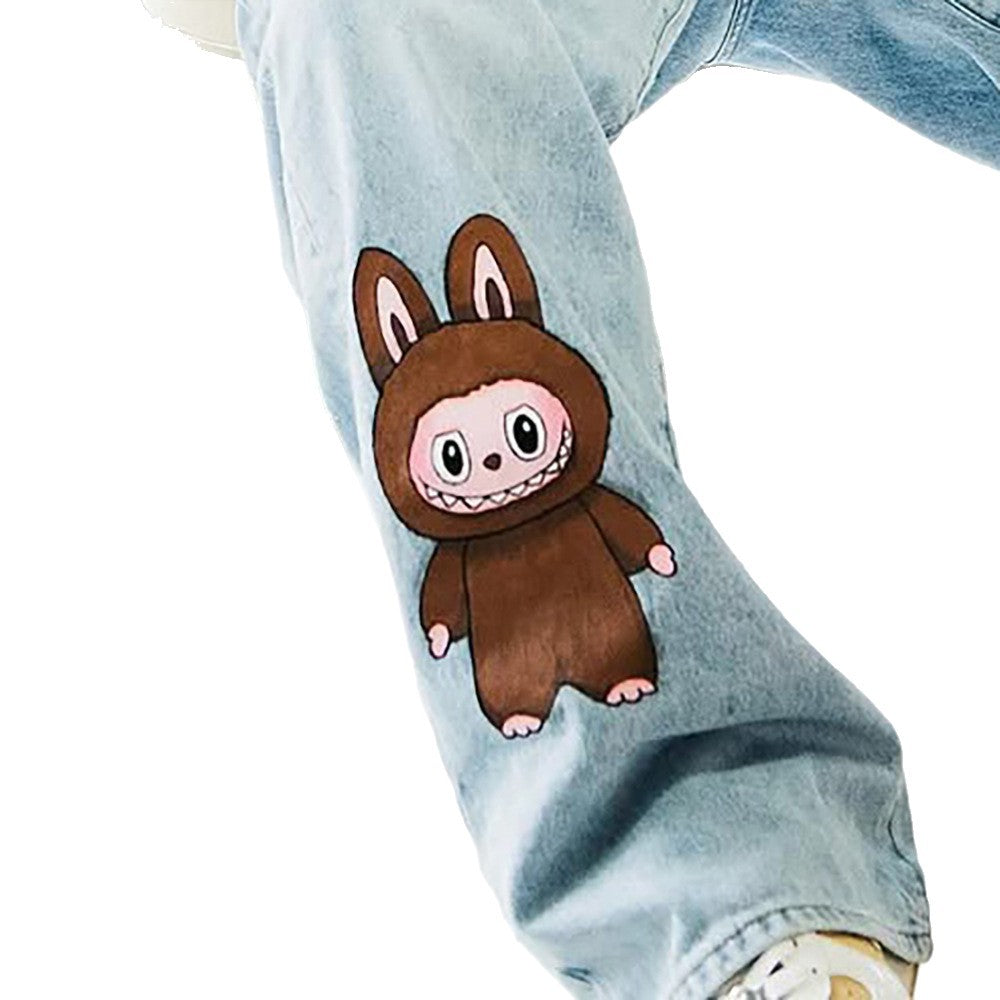 Dames jeans décontractés avec motif animal unique Chic und Stil