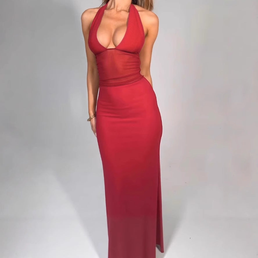 Robes de soirée élégantes pour femmes avec décolleté en V profond et coupe ajustée Chic und Stil