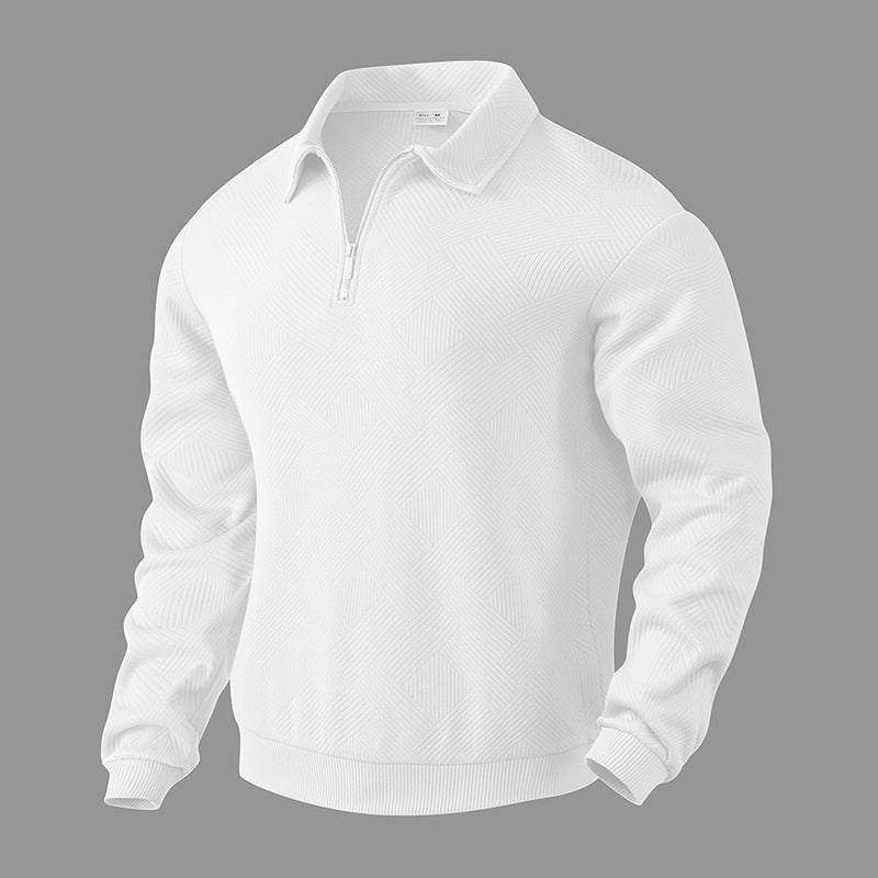 Pullover en maille fine pour hommes avec col montant Chic und Stil