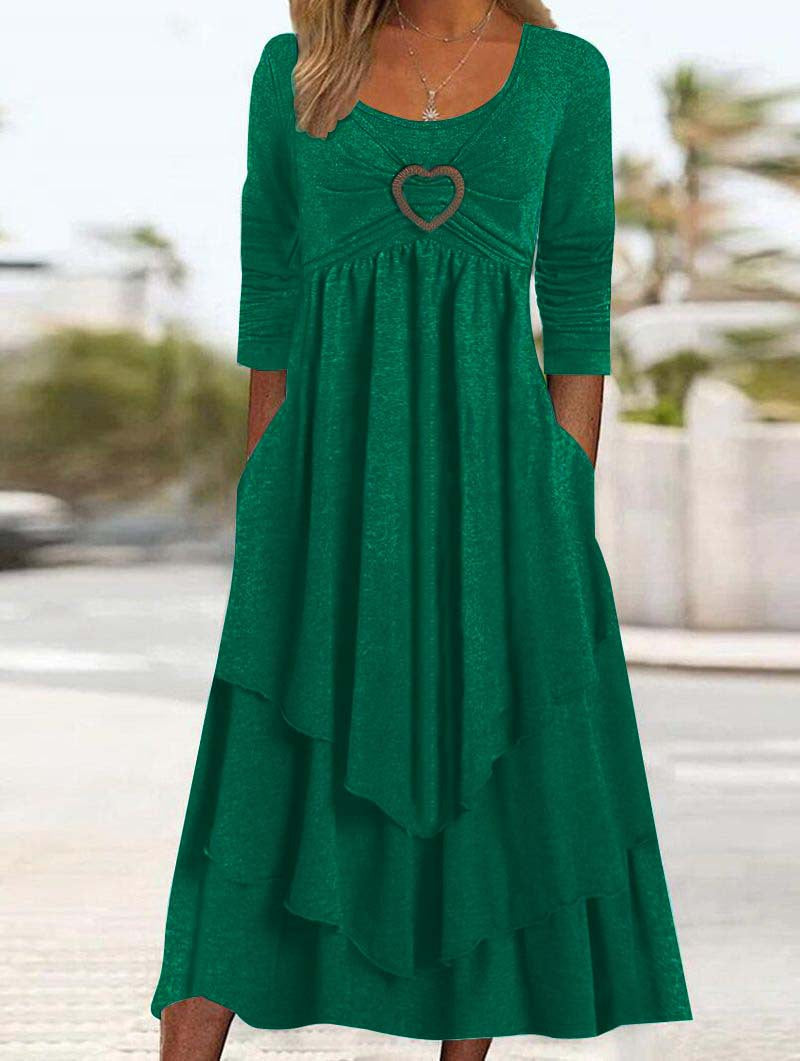 Robe de couche décontractée pour femmes avec détail en forme de cœur et poches Chic und Stil