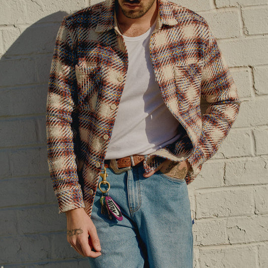 Chemise en flanelle à carreaux pour hommes avec deux poches poitrine Chic und Stil