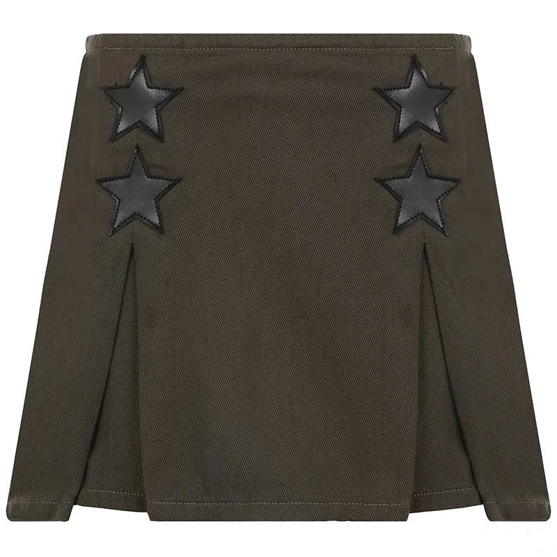Jupe mini pour femmes avec des détails étoilés structurés et un matériau de haute qualité Chic und Stil