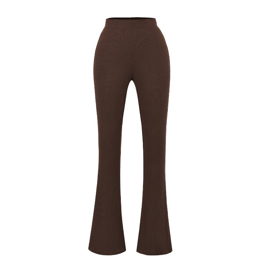 Elegant flared pants for women in high-quality elastic stretch material with high waist Chic and Style