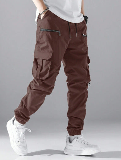 Pantalons cargo pour hommes avec poches zippées modernes Chic und Stil