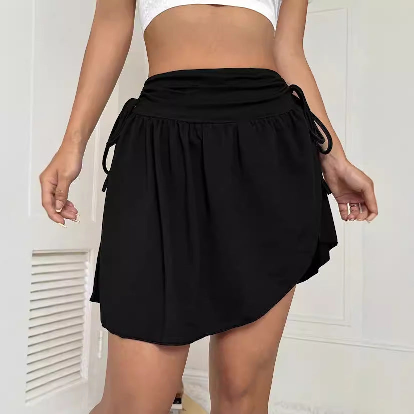 Jupe portefeuille pour femmes avec des détails de nouage élégants Chic und Stil