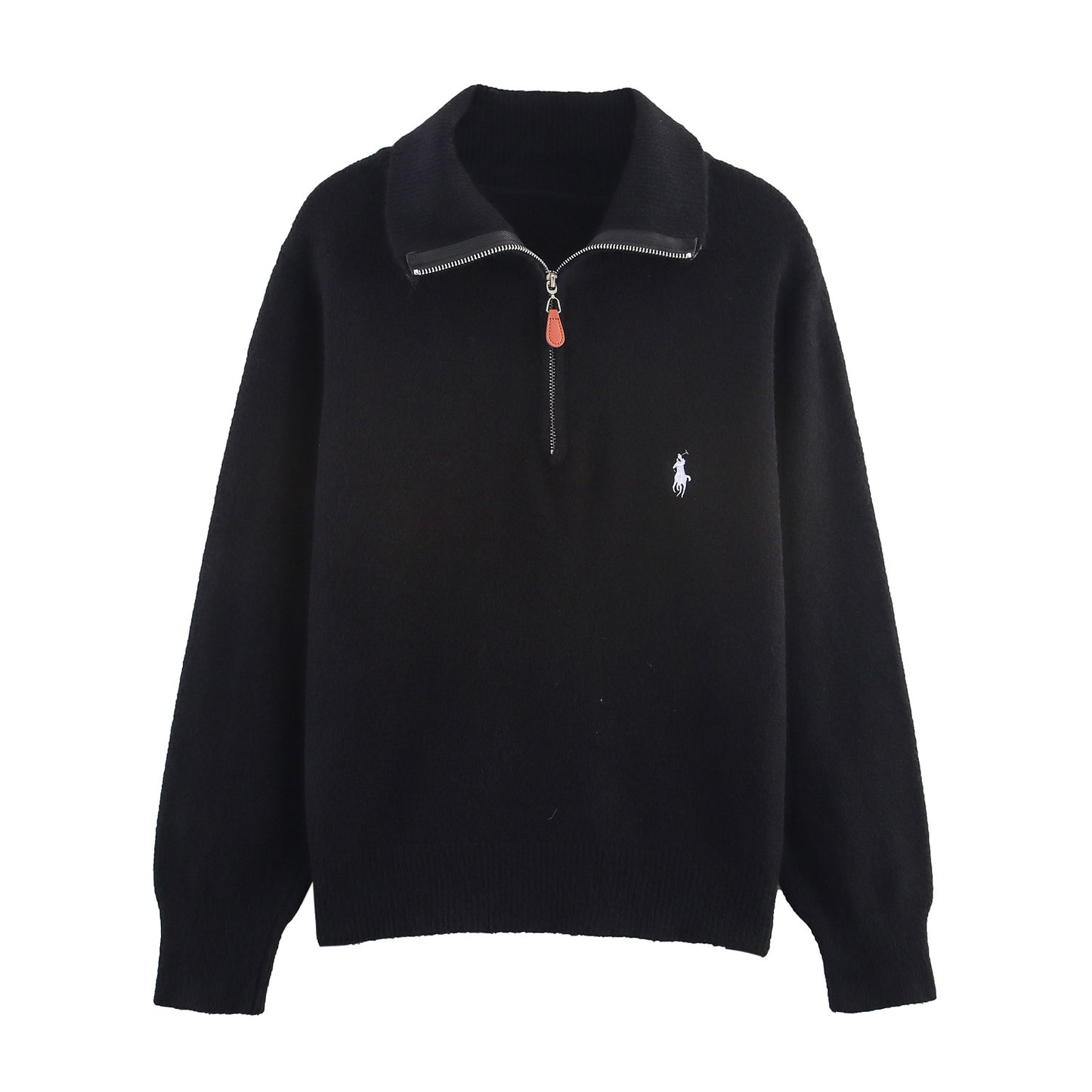 Pull décontracté pour femmes avec col de haute qualité et fermeture à glissière Chic und Stil