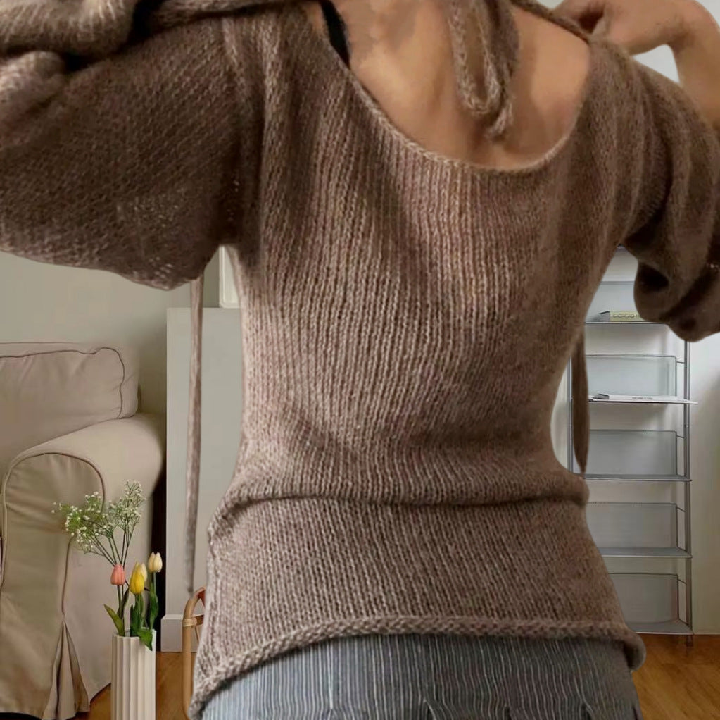 Dames pull en fine maille élégant avec coupe décontractée et col rond Chic und Stil