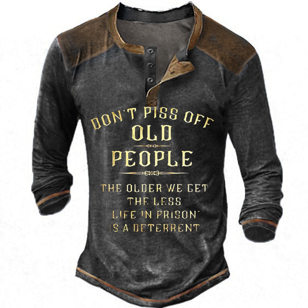 Chemise à manches longues décontractée pour hommes avec impression originale Chic und Stil