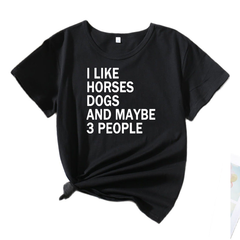 T-shirt décontracté pour femme avec citation Chic und Stil