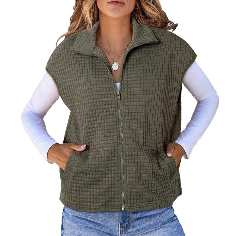 Gilet matelassé pour femmes avec fermeture éclair pratique et poches latérales Chic und Stil