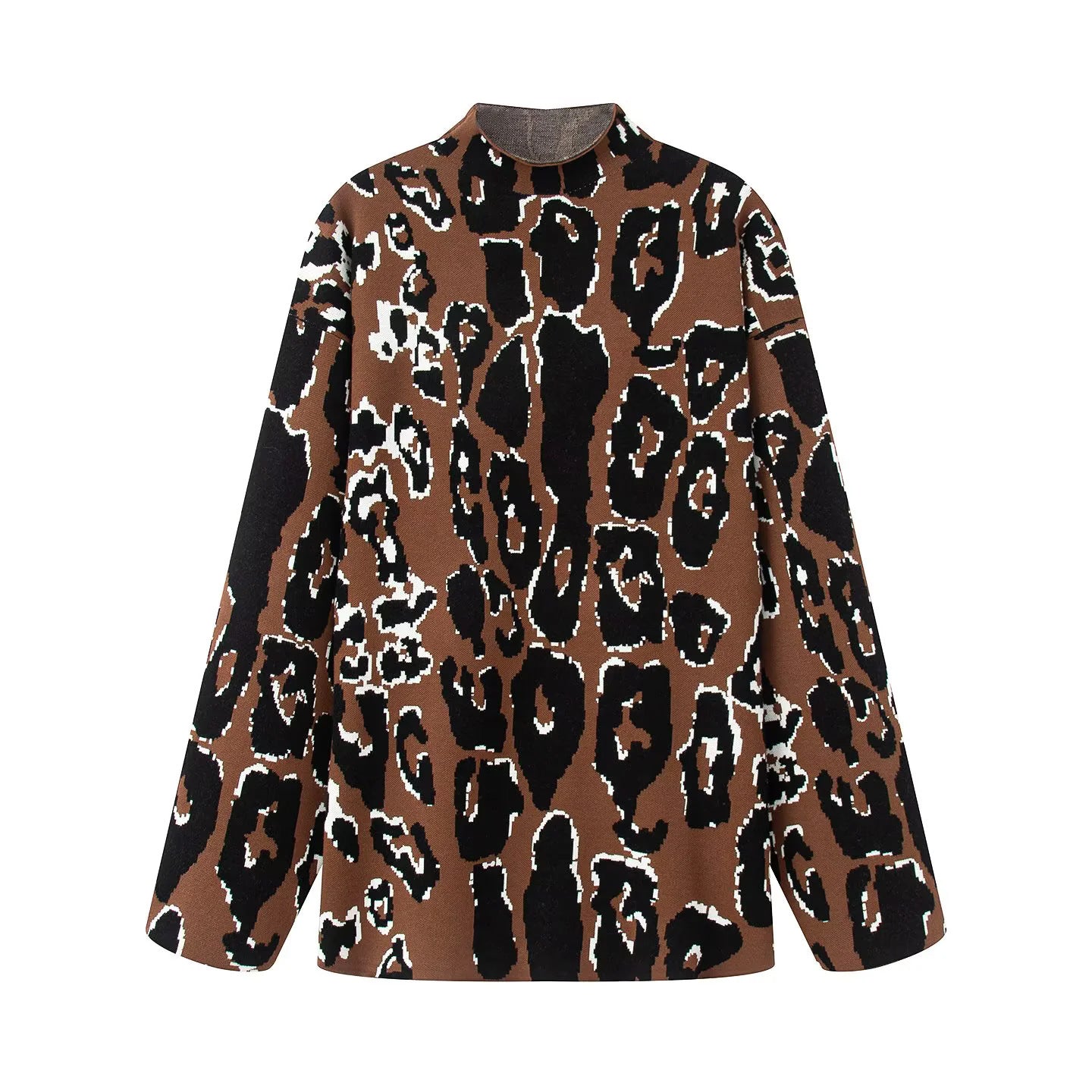 Pull femme casual à imprimé animal Chic und Stil