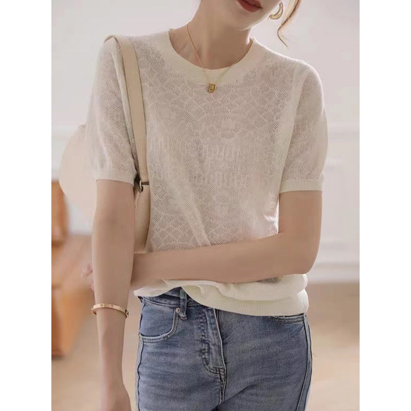 Haut court en tricot décontracté pour femmes Chic und Stil