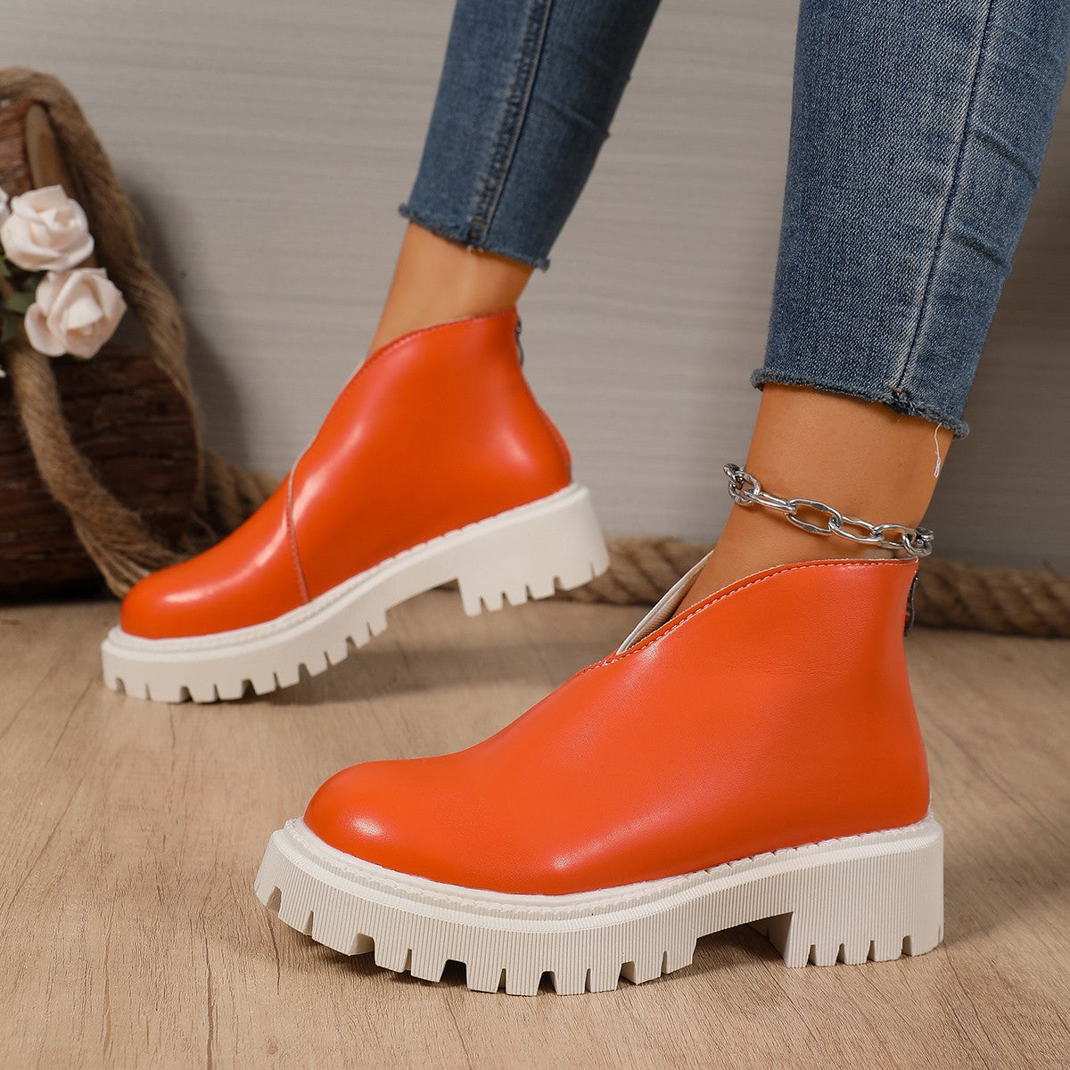 Bottes Chelsea à la mode pour femmes avec plateforme tendance et semelle antidérapante Chic und Stil