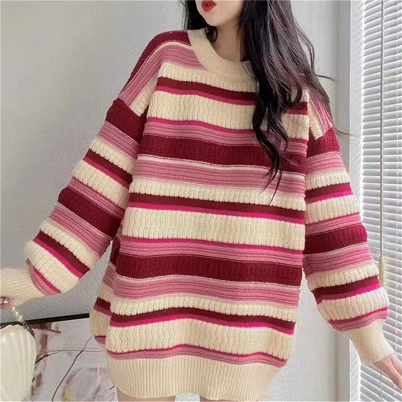 Pull décontracté pour femmes avec motif rayé texturé Chic und Stil