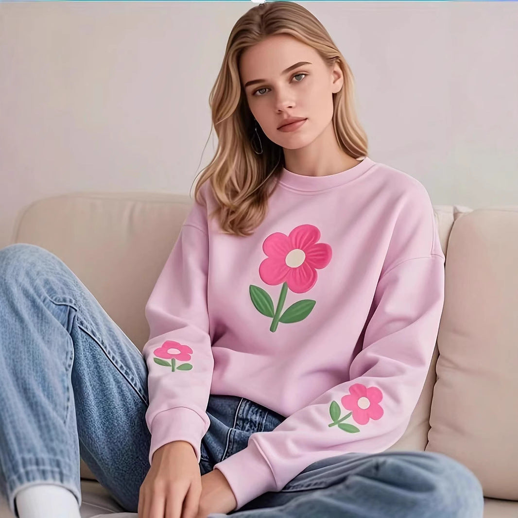 Sweat-shirt pour femmes avec motif floral coloré Chic und Stil