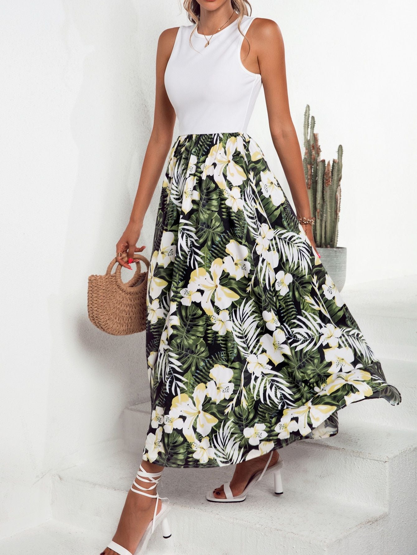 Jupes maxi pour femmes avec motif floral et coupe fluide Chic und Stil