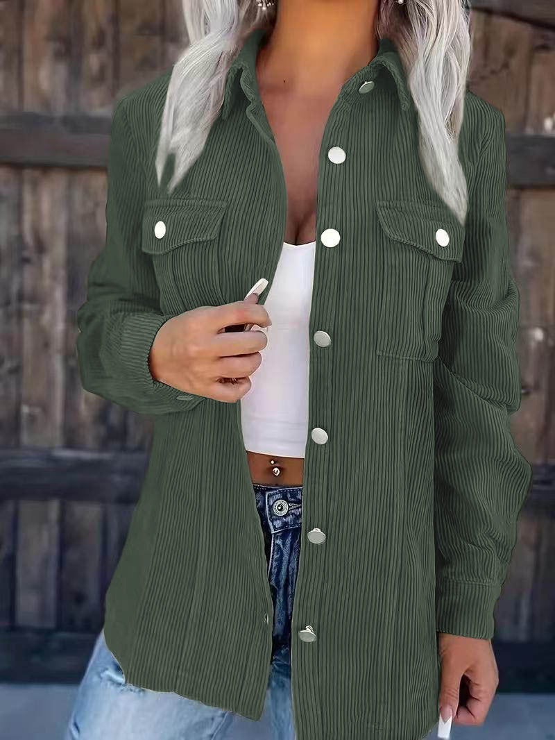 Veste chemise décontractée pour femmes avec design texturé et poches fonctionnelles Chic und Stil