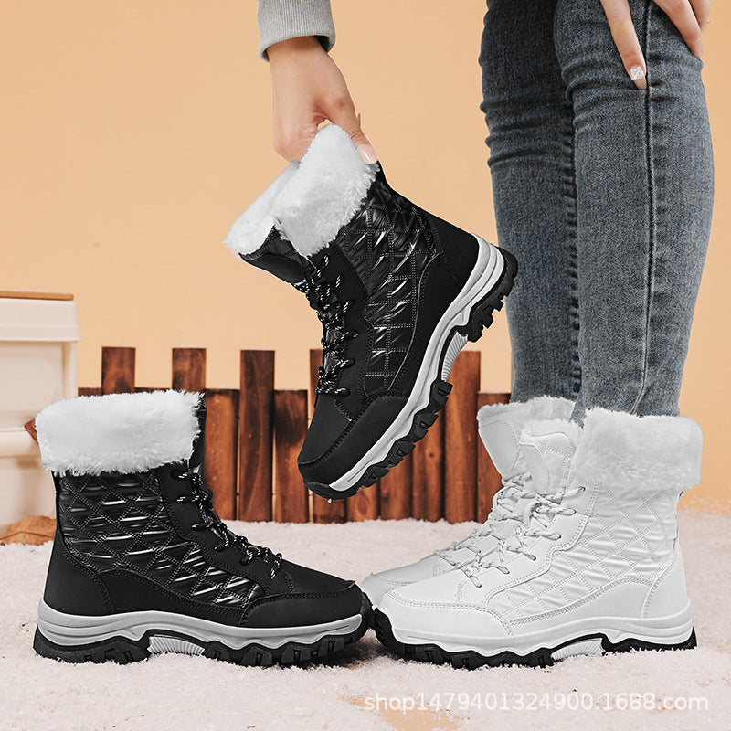 Bottes de randonnée d'hiver pour femmes avec doublure en polaire chaude et semelle antidérapante Chic und Stil