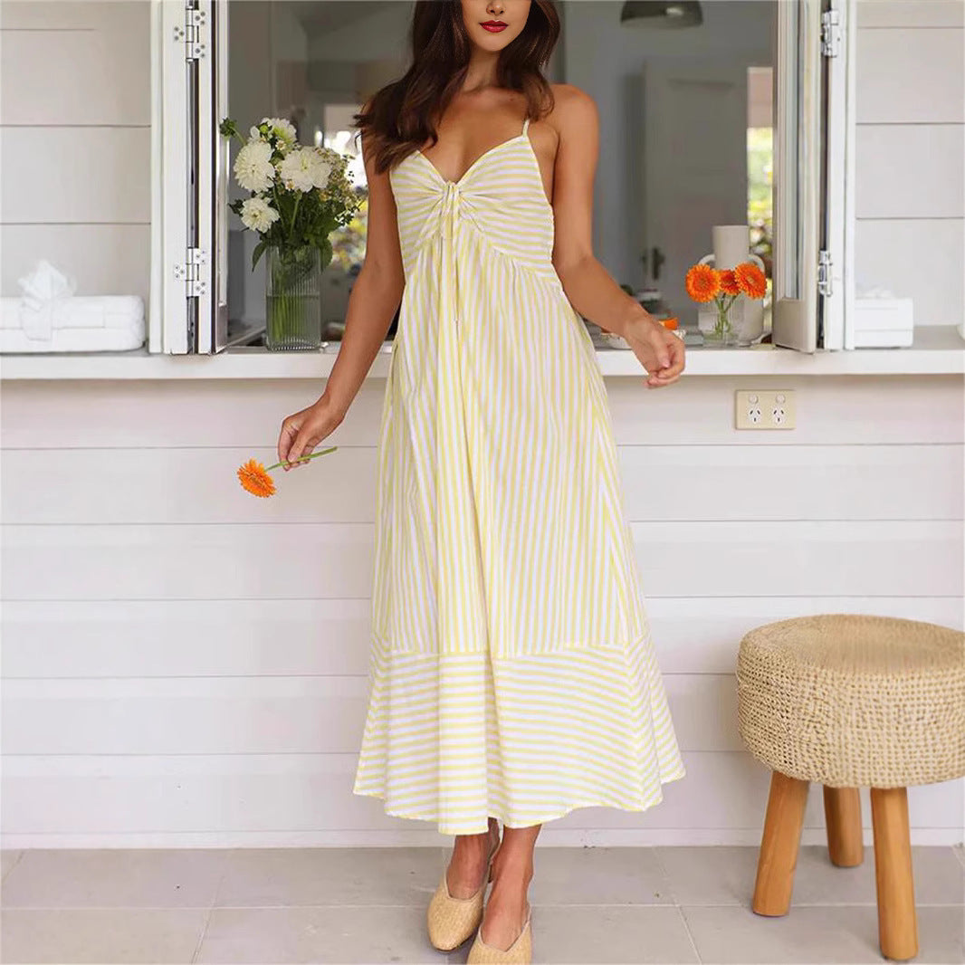 Robe maxi rayée pour femmes Chic und Stil