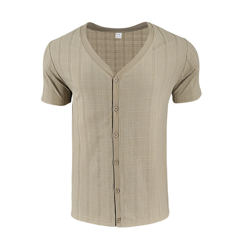 Chemise à manches courtes pour hommes avec design structuré Chic und Stil