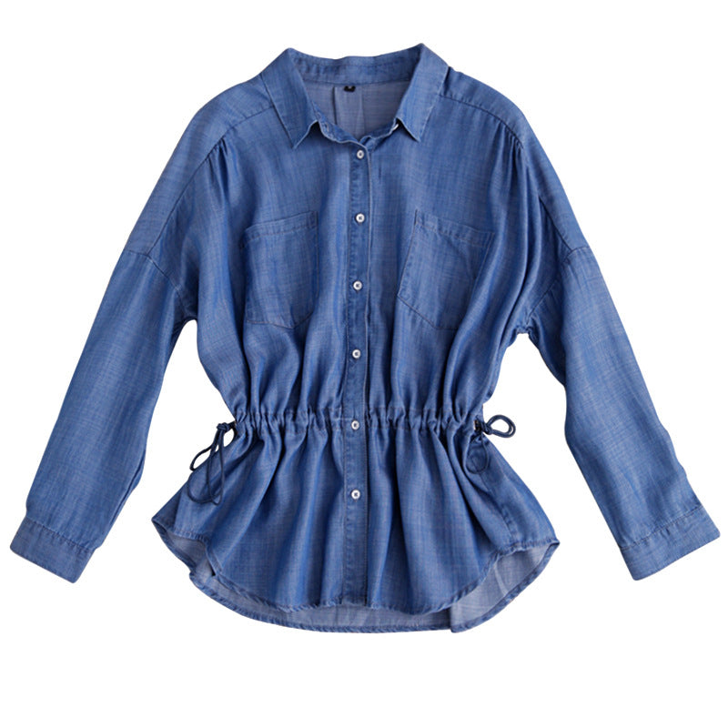 Chemise décontractée pour femme à boutons avec taille ajustable à cordon Chic und Stil