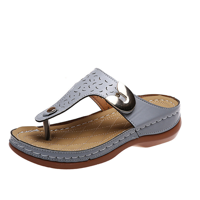 Sandales à lanières confortables pour femmes avec design de sangle à la mode Chic und Stil