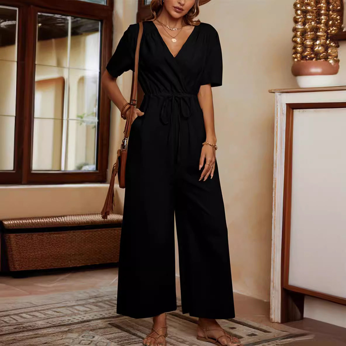 Combinaison décontractée pour femmes taille haute avec poches pratiques Chic und Stil