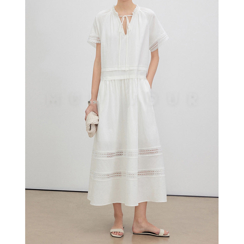 Robe maxi bohémienne à volants pour femmes Chic und Stil